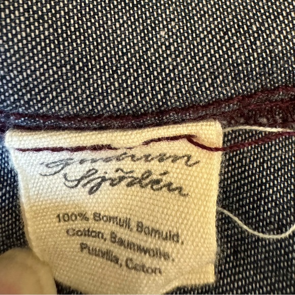 Gudrun Sjoden blue-Burgundy Button-Up Dress - Picture 6 of 7